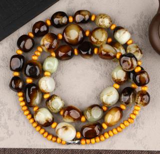 psf05:jr17精品和田玉黑皮项链