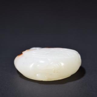 和田玉鹅如意雕件 规格:高5.1cm长5.2cm重81g